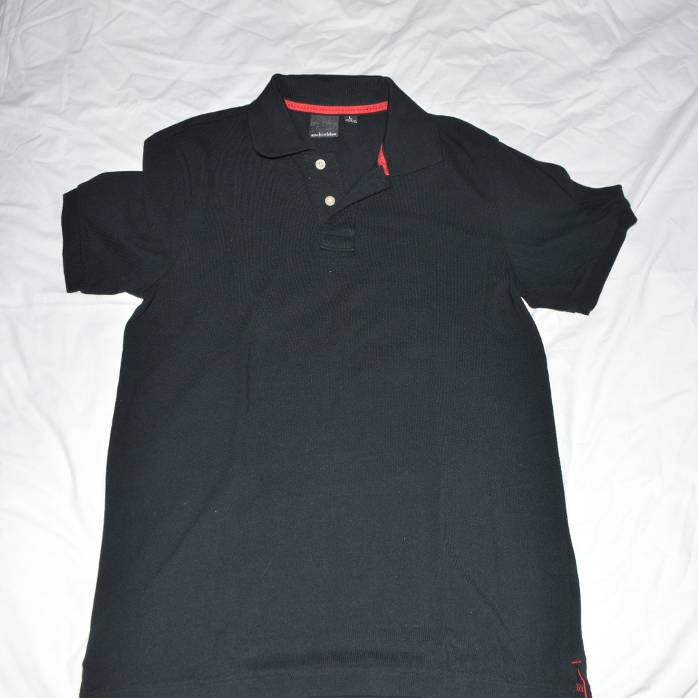 Black Anchor Blue Polo Shirt (Vintage)